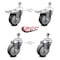 Service Caster 4 Inch Thermoplastic Rubber Swivel 1/2 Inch Stem Caster Total Lock Brake SCC, 2PK SCC-TSTTL20S414-TPRB-121315-2-S-2 - alternate 5